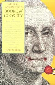 Cover of Martha Washington's Booke of cookery by Karen Hess
