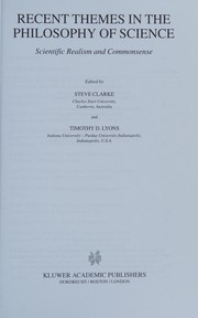 Front cover of Recent themes in the philosophy of science by Steve Clarke