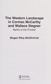 Front cover of The western landscape in Cormac McCarthy and Wallace Stegner by Megan Riley McGilchrist