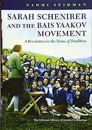 Cover of Sarah Schenirer and the Bais Yaakov Movement by Naomi Seidman