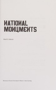 Cover of National monuments by Heid E. Erdrich