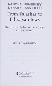 Front cover of From Falashas to Ethiopian Jews by Daniel Summerfield