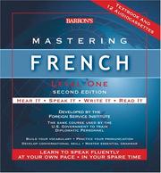 Front cover of Mastering French, Level 1 (with Audiocassettes) by M. Cossard