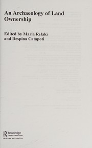Front cover of Archaeology of Land Ownership by Maria Relaki