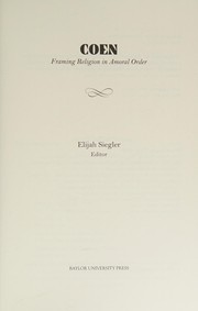 Cover of Coen by Elijah Siegler