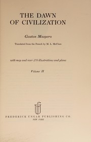 Front cover of DAWN of CIVILIZATION by Gaston Maspero