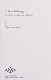 Cover of Indirect Pedagogy by Herner Saeverot