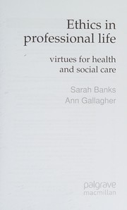 Cover of Ethics in professional life by Sarah Banks