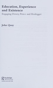 Cover of Education, Experience and Existence by John Quay
