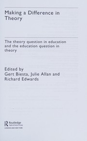 Cover of Making a Difference in Theory by Gert Biesta