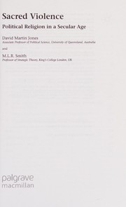 Front cover of Sacred violence by David Martin Jones