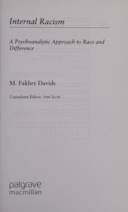 Front cover of Race and Difference (Palgrave Psychotherapy) by M. Fakhry Davids