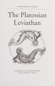 Cover of The Platonian Leviathan by Leon Harold Craig