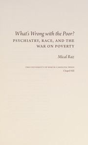 Cover of What's Wrong with the Poor? by Mical Raz