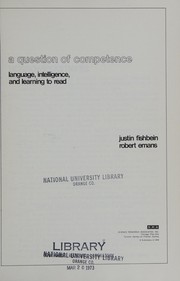 Front cover of A question of competence by Justin Fishbein
