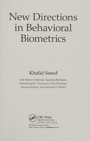 Cover of New Directions in Behavioral Biometrics by Khalid Saeed