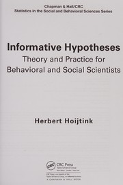 Cover of Informative hypotheses by Herbert Hoijtink