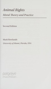 Front cover of Animal rights by Mark Rowlands