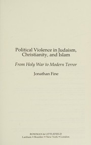 Front cover of Political Violence in Judaism, Christianity, and Islam by Jonathan Fine
