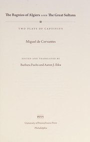 Front cover of The bagnios of Algiers by Miguel de Cervantes Saavedra