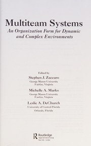 Cover of Multiteam systems by Stephen J. Zaccaro