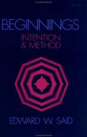Cover of Beginnings by Edward W. Said