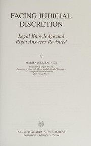 Front cover of Facing judicial discretion by Marisa Iglesias Vila