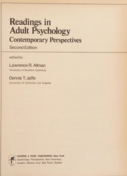 Front cover of Readings in adult psychology by Lawrence R. Allman