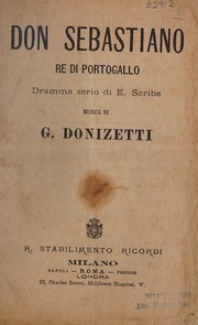 Front cover of Don Sebastiano re di Portogallo by Eugène Scribe