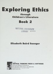 Cover of Exploring Ethics Through Children's Literature (Exploring Ethics Through Children's Literature) by Elizabeth B. Saenger