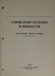 Front cover of Laboratory Outlines in Biology III by Peter Abramoff
