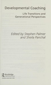 Cover of Developmental coaching by Palmer, Stephen