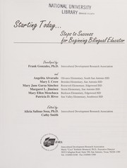 Front cover of Starting Today by Paul Franklin Gonzales