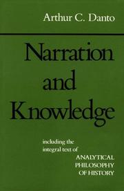 Cover of Narration and knowledge by Arthur Coleman Danto