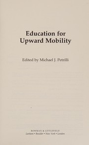 Cover of Education for Upward Mobility by Michael J. Petrilli