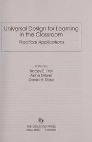 Cover of Universal design for learning in the classroom by Tracey E. Hall