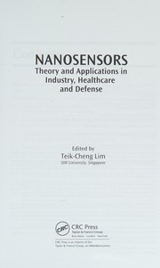 Cover of Nanosensors by Teik-Cheng Lim