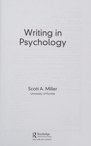 Front cover of Writing in Psychology by Scott A. Miller