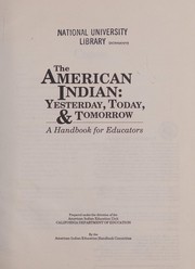 Front cover of The American Indian by American Indian Education Handbook Commi