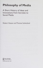Front cover of Philosophy of Media by Robert Hassan