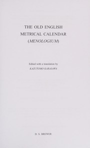 Front cover of Old English Metrical Calendar (Menologium) by Kazutomo Karasawa