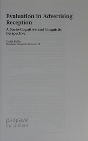 Front cover of Evaluation in advertising reception by Stella Bullo