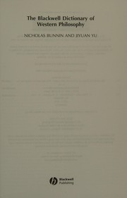 Front cover of BLACKWELL DICTIONARY OF WESTERN PHILOSOPHY by NICHOLAS BUNNIN