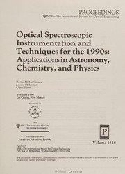 Front cover of Optical spectroscopic instrumentation and techniques for the 1990s by SPIE