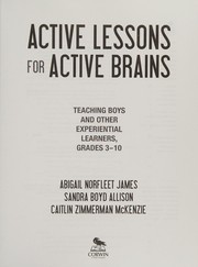 Cover of Active lessons for active brains by Abigail Norfleet James