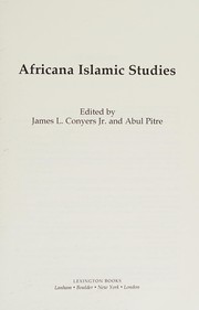 Cover of Africana Islamic Studies by Conyers Jeff Conyers
