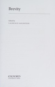Cover of Brevity by Laurence Goldstein