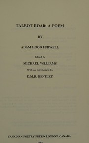 Cover of Talbot Road by Adam Hood Burwell