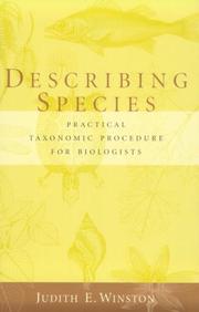 Front cover of Describing Species by Judith Winston
