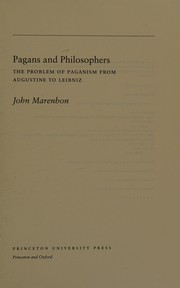 Front cover of Pagans and Philosophers by John Marenbon